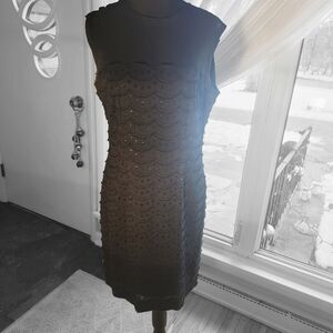 Nicole Miller Artelier Black Sleeveless Sheath Dress